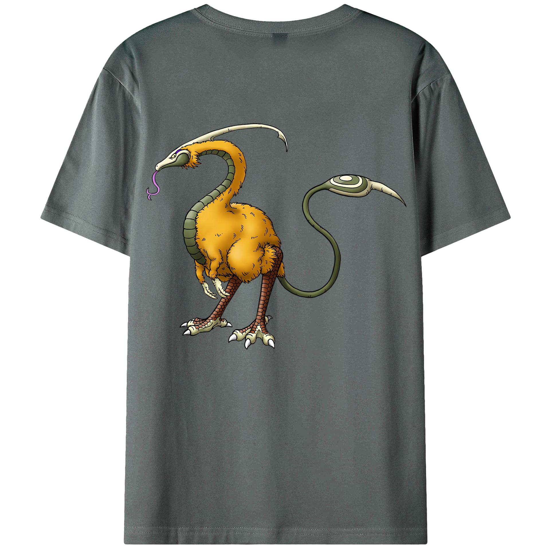 （画像用） ドラゴンクエスト Doragon Kuesuto Dragon Quest 綿100％ メンズ半袖Tシャツ（バックプリント） 通気性